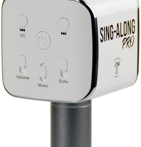 Sing-Along PRO Bluetooth Microphone - Wireless Karaoke Mic for Kids & Adults - Portable Home Karaoke Mic with Stereo Audio - Black