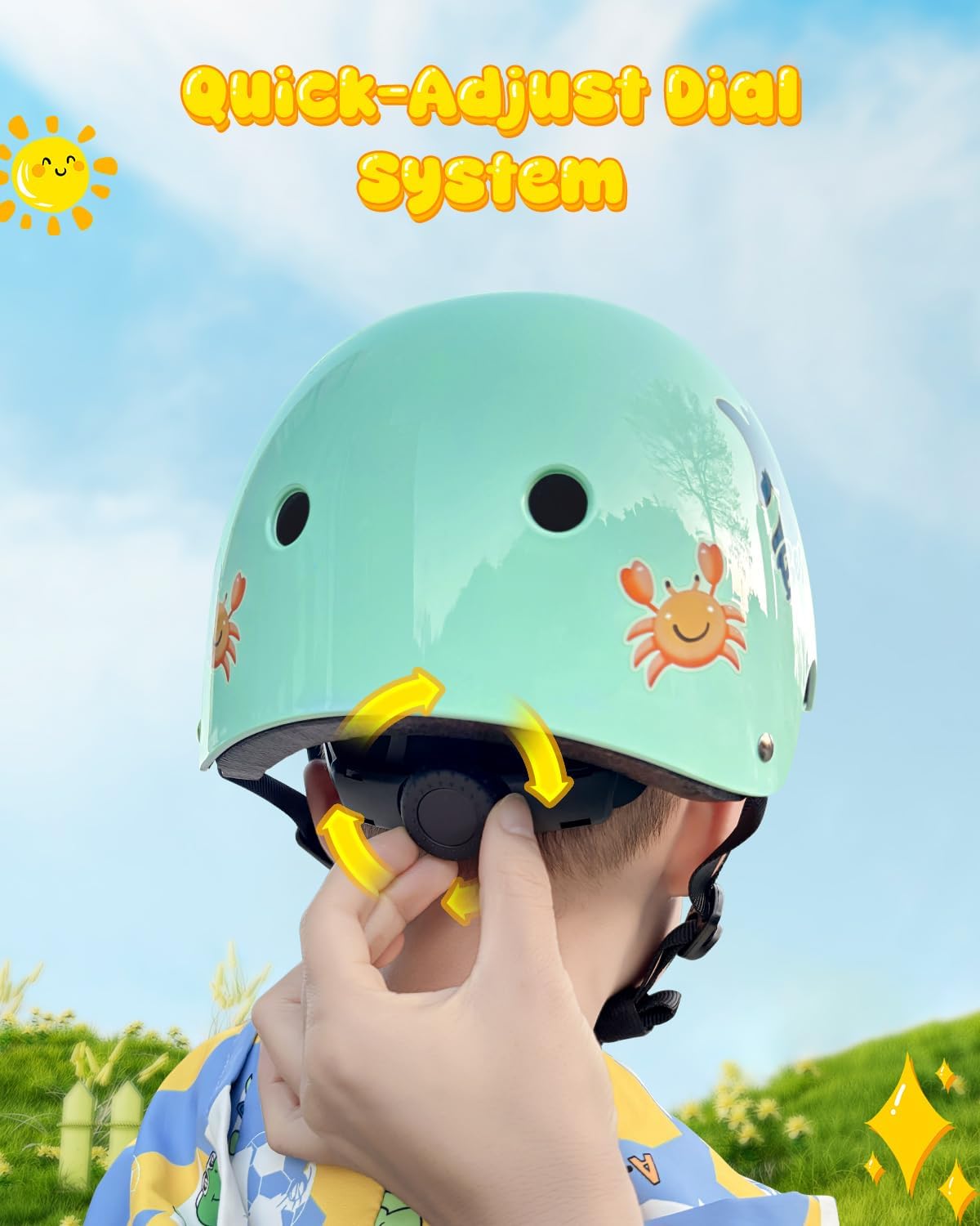 Kids Helmet, Toddler Adjustable Kids Ages 3-8 Years Old Boys Girls Multi-Sports Safety