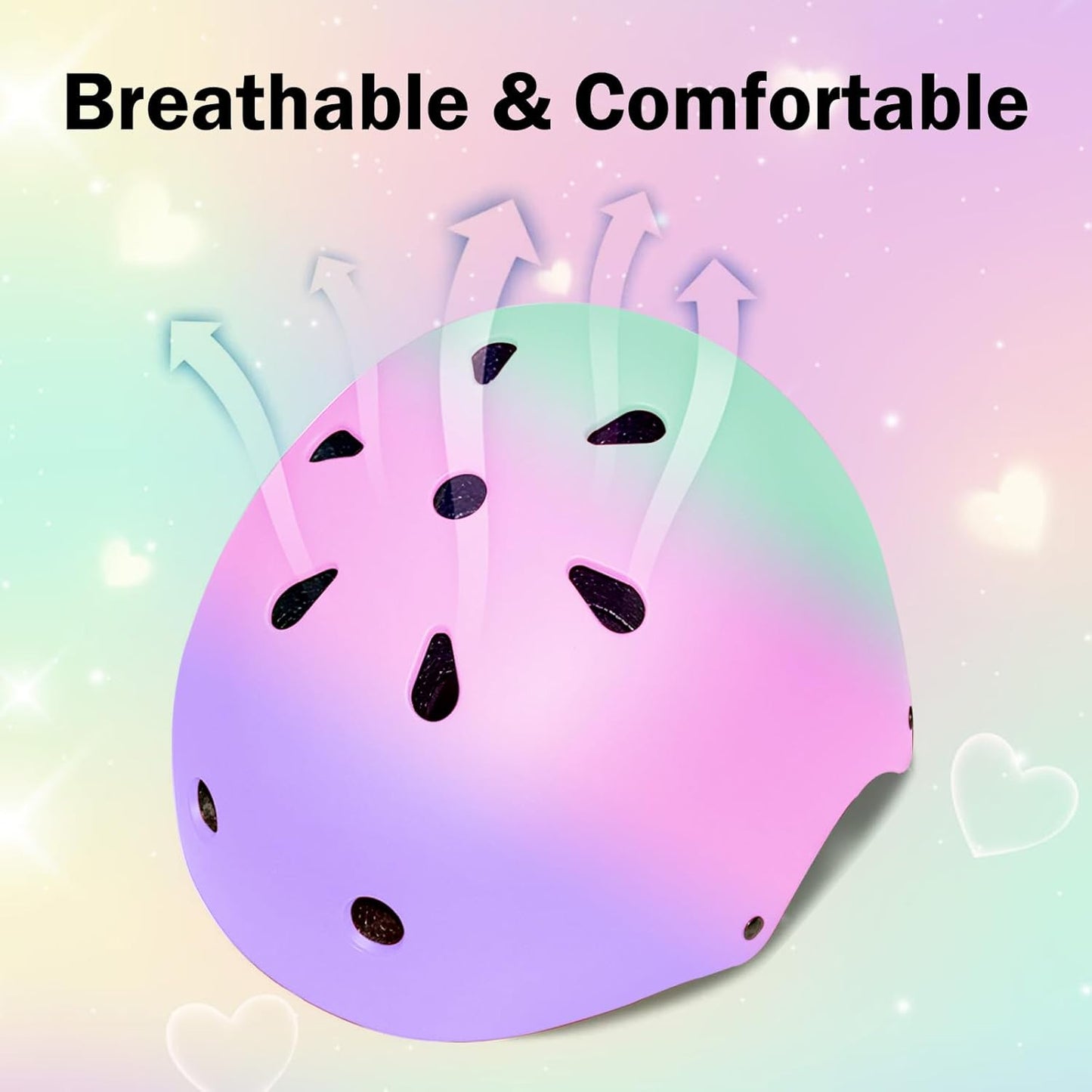 Kids Helmet for 2-3-5-8-14 Ages Girls and Boys, Ventilation and Impact Resistance Toddler Helmet for Multi-Sport Bicycle Scooter Inline Roller Skate and Skateboarding