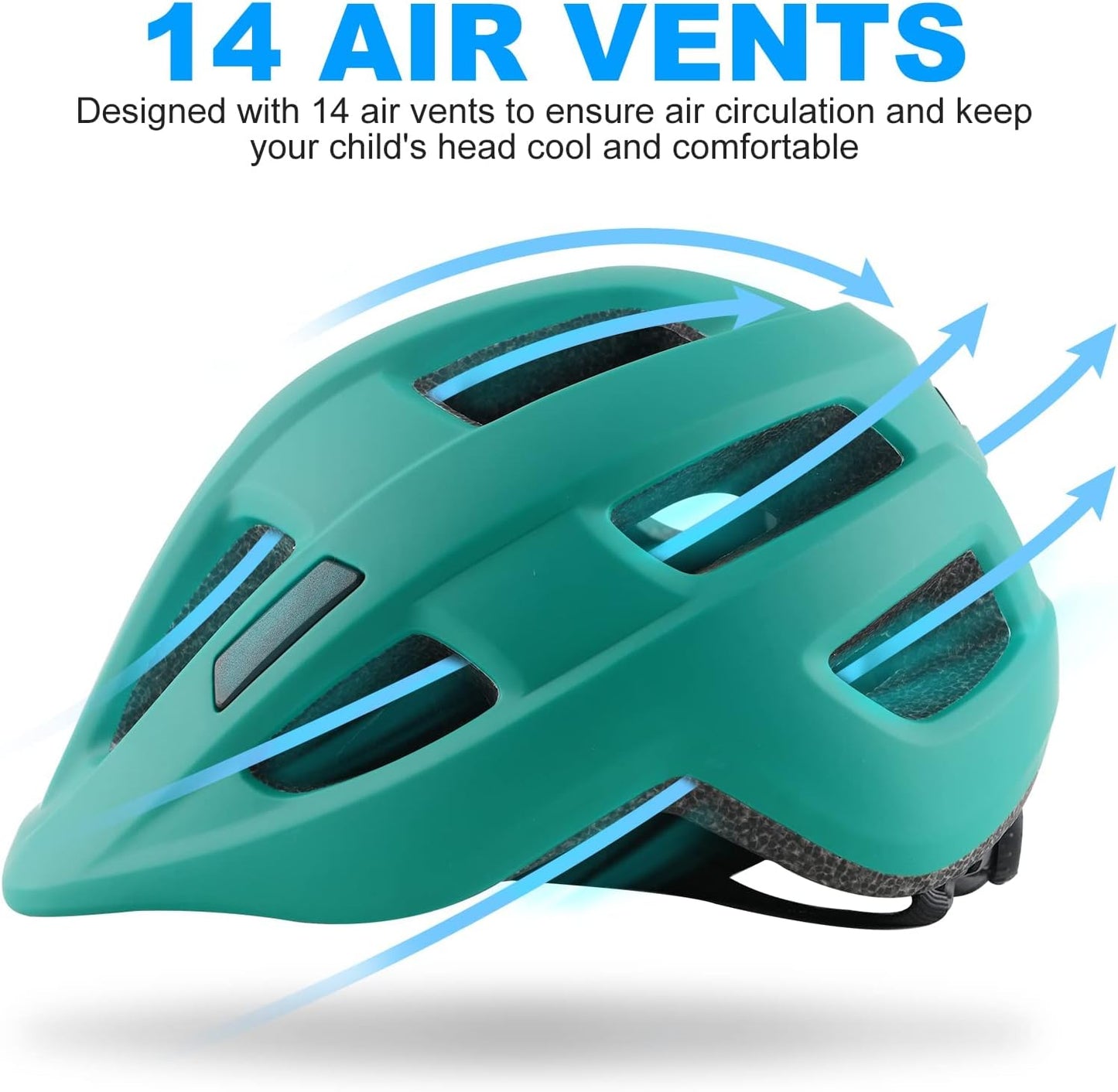 Kids Bike Helmet for Ages 1-8 Years, Adjustable Toddler Boys and Girls Helmets, Lightweight Child Infant Bicycle Cycling Scooter Sports Helmet 48-54cm