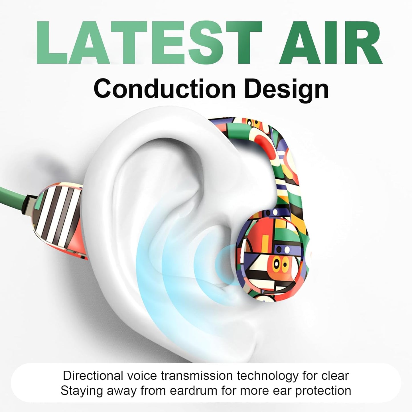 Kids Headphones, Bluetooth 5.2 Air Conduction Open Ear Headphones, 85dB Volume Limiting-Yellow