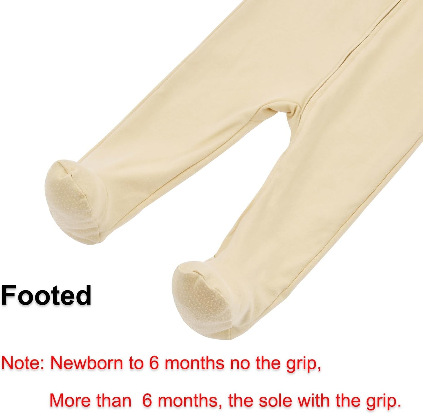 Aablexema Baby Footed Pajamas with Mitten Cuffs Zipper 4-Pack Infant Newborn Cotton Long Sleeve Outfit