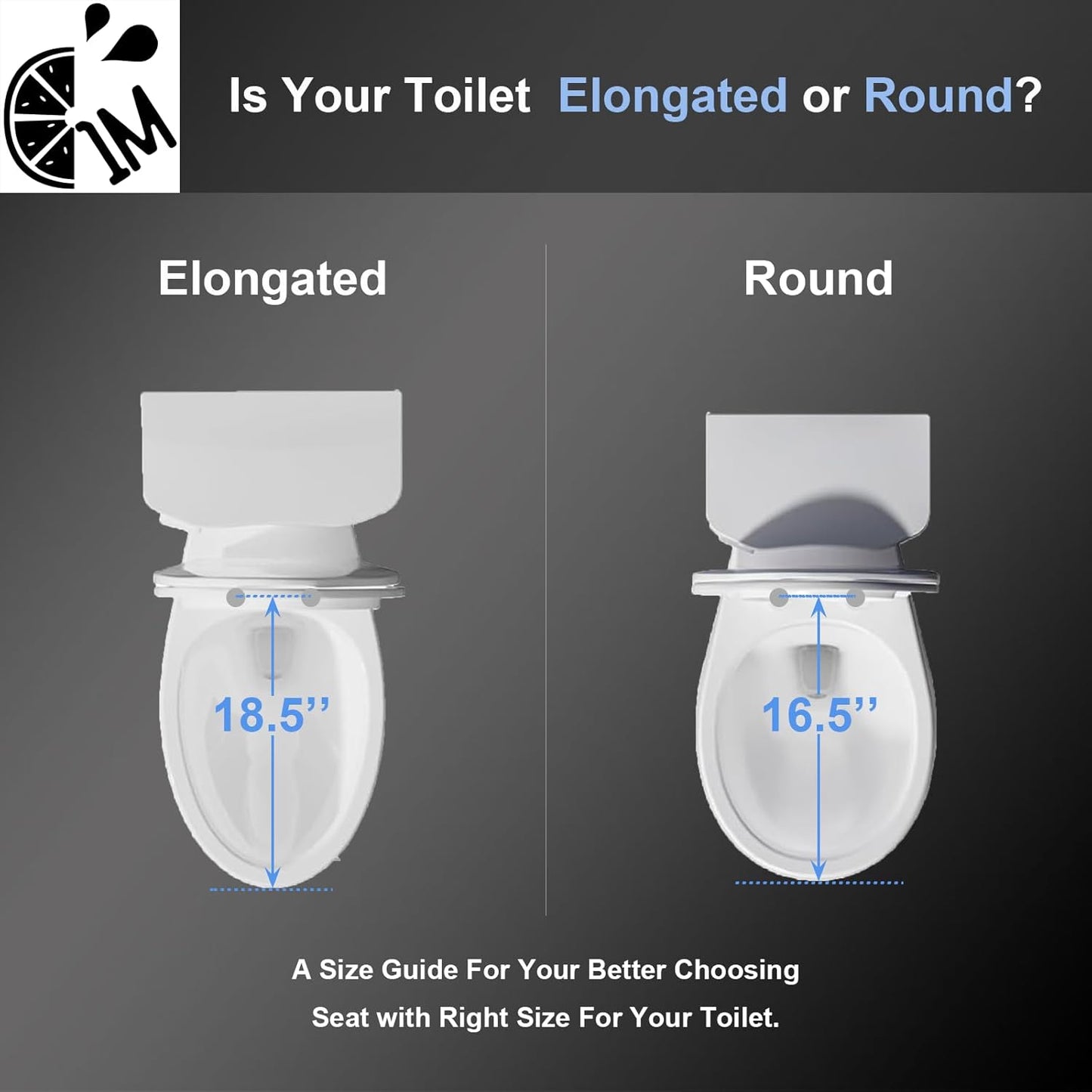 1M Soft Close Toilet Seat Elongated, Patented Quick Releasing for Easy Cleaning, Anti-Wiggling Design, Easy Installation