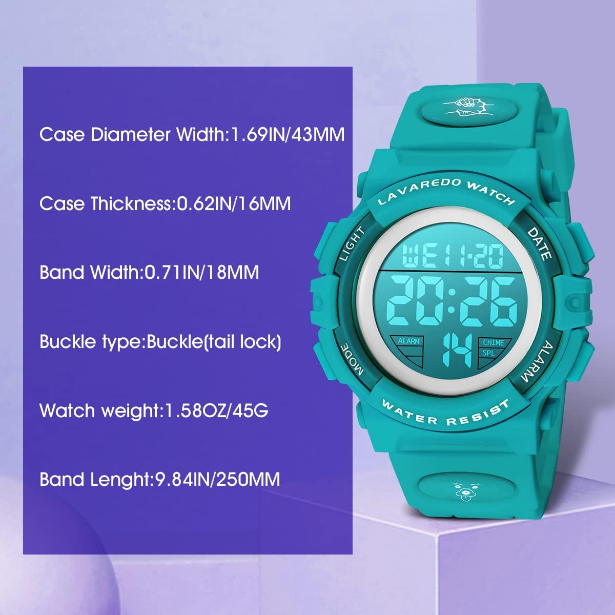 Kids Watch,Boys Watch for 3-15 Year Old Boys,Digital Sport Outdoor Multifunctional Chronograph LED 50 M Waterproof Alarm Calendar Analog Watch for Children with Silicone Band,Kids Gift