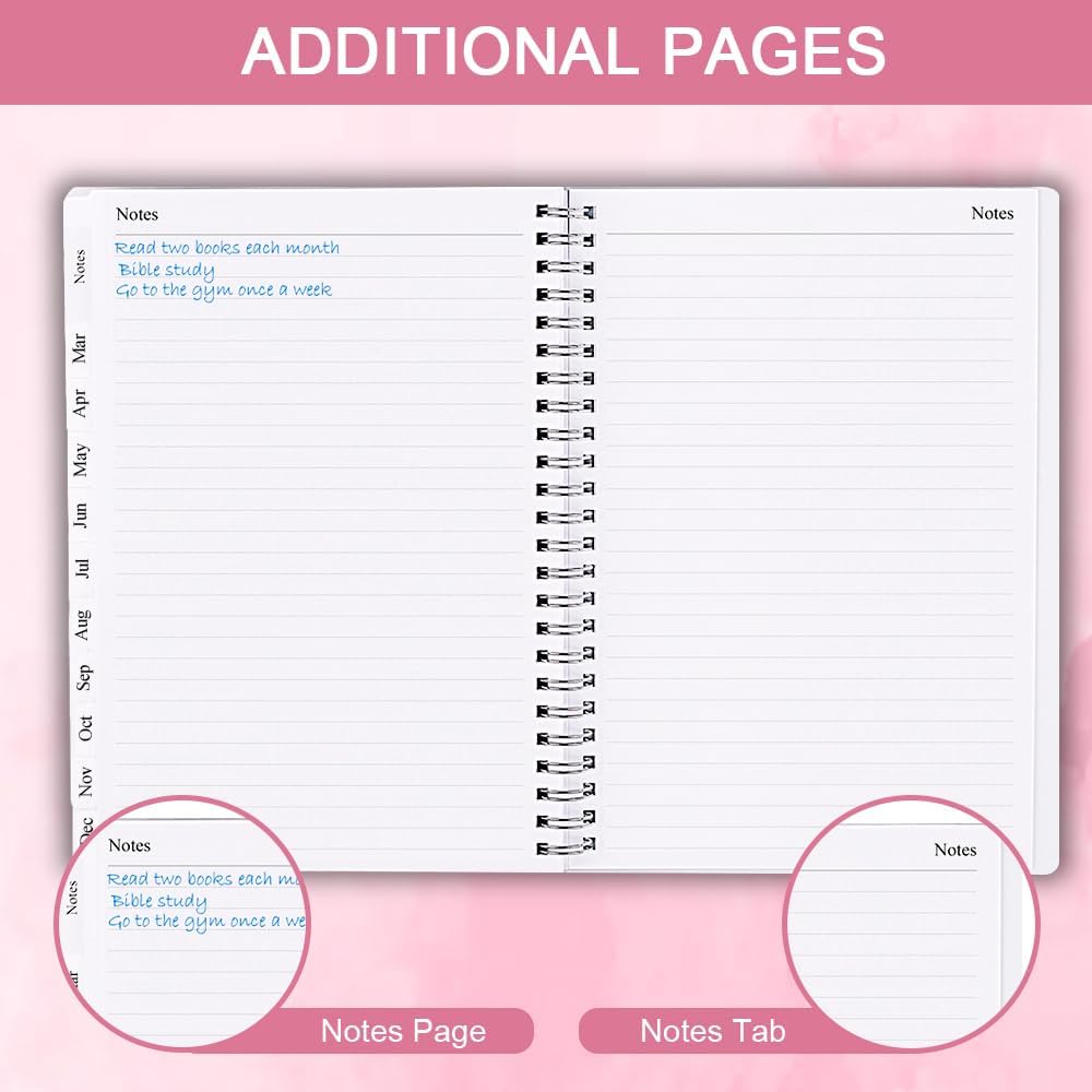 2025-2026 Planner - Weekly & Monthly Planner Runs Jul 2025 to Jun 2026, 6.25" x 8.25", 12 Monthly Tabs, 14 Notes Page, Plastic Pocket, Flexible Cover with Twin-Wire Binding, Planners 2025-2026