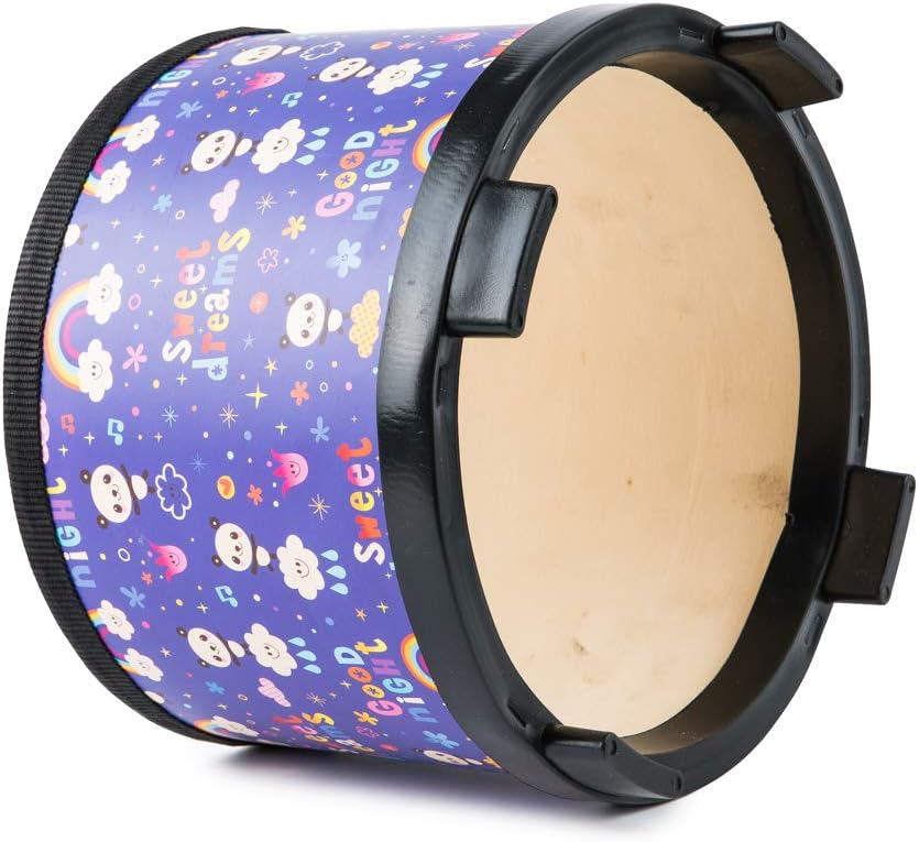 Kids Floor Tom Drum Toddlers: Baby Music Toys 8 inch Percussion Instrument Child Drums - Montessori Toys Wooden Drum for Preschool Educational Birthday (Purple 8")