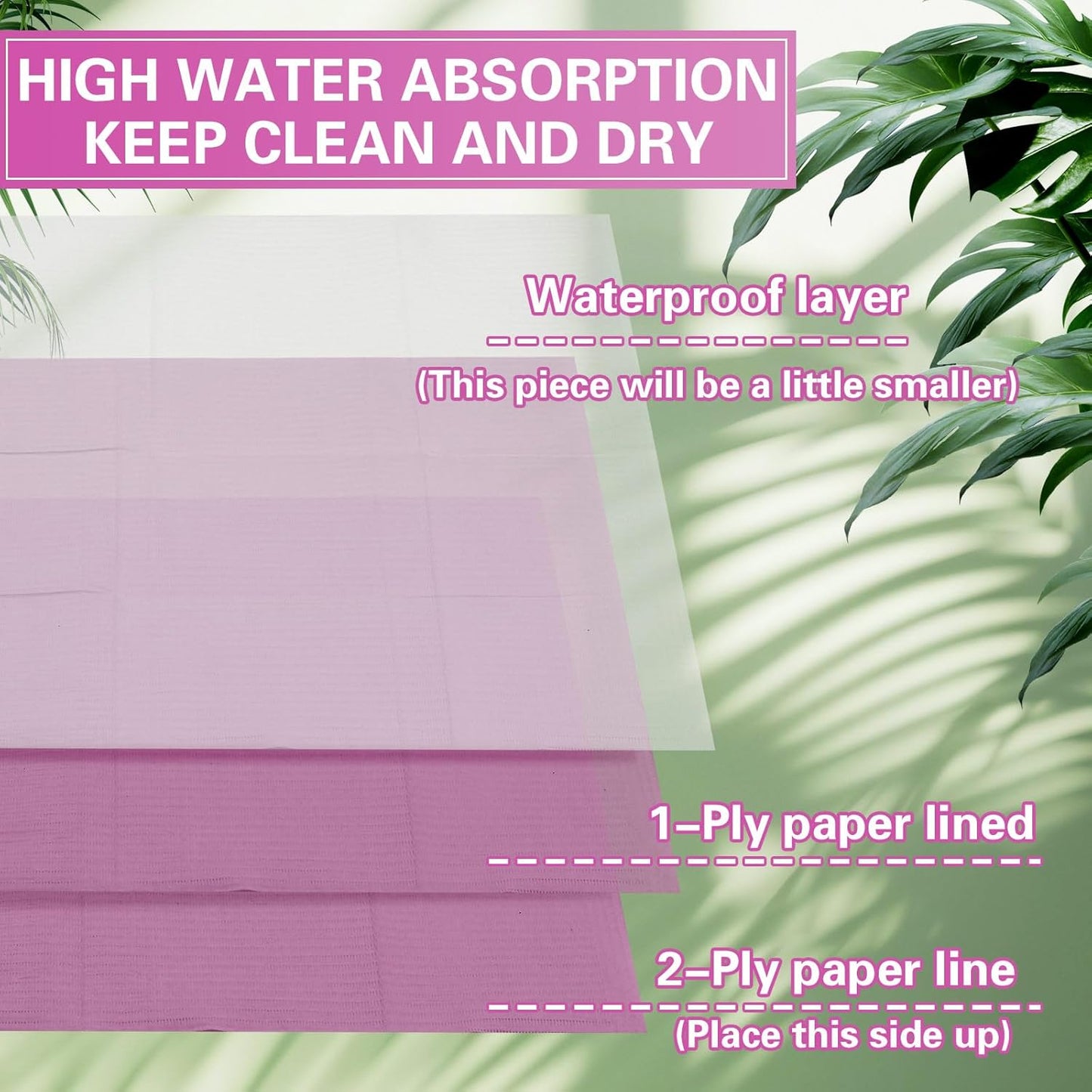 100pcs Disposable Changing Liner 2-ply Baby Changing Station Pad Disposable Changing Pads Diaper Changing Mat Portable Sanitary Liner Refills for Commercial Restrooms (Purple)