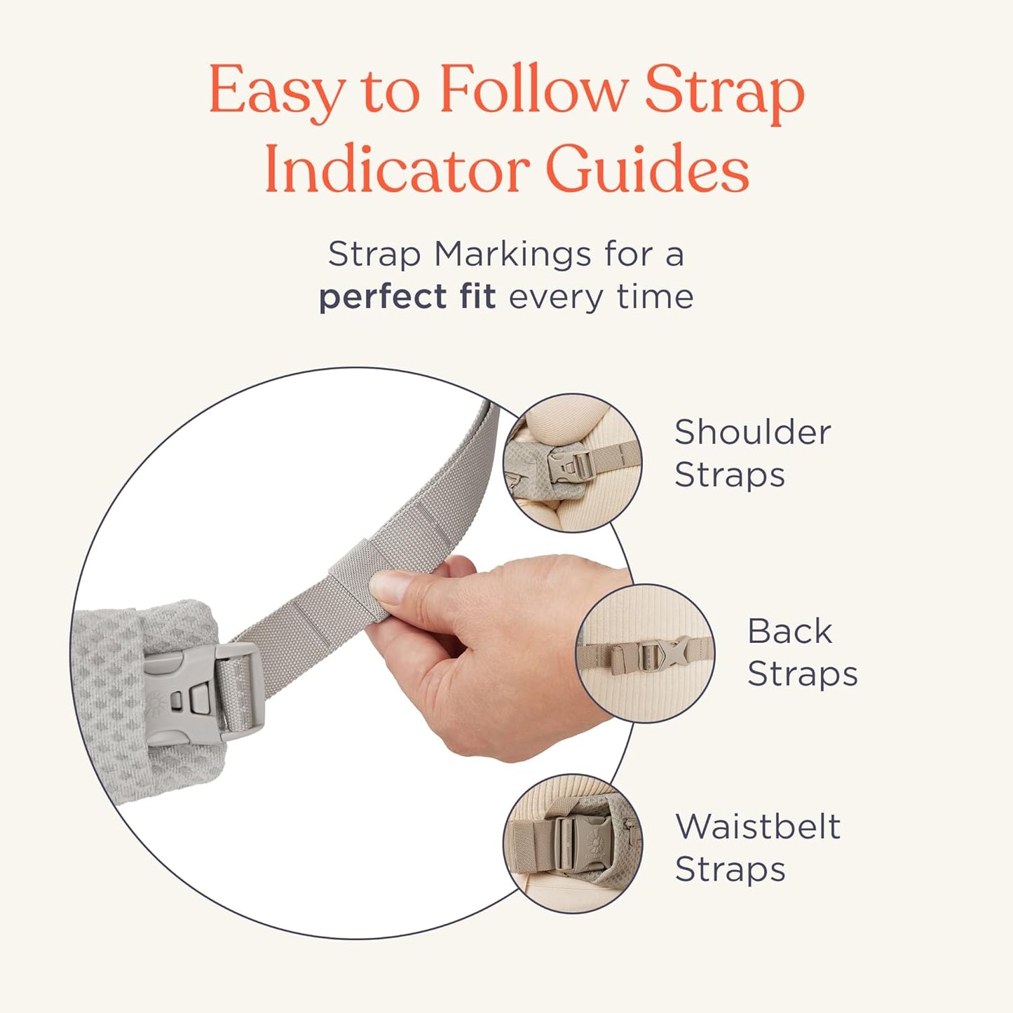 Ergobaby Omni Deluxe Baby Carrier Newborn to Toddler - Breathable Baby Carriers for Summer - All-Position Carrier with Enhanced Lumbar Support & Airflow (7-45 Pounds), Mesh, Natural Beige