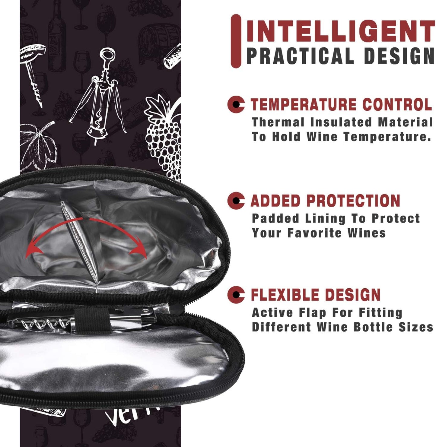 ALLCAMP OUTDOOR GEAR 2 Bottle Wine Tote Carrier - Insulated Portable Padded Canvas Wine Bag for Travel, BYOB Restaurant, Wine Tasting, Party, Great Christmas Day Gift for Wine Lover,Dark Gray