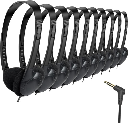 Kids Headphones Bulk 100 Pack for School Classroom Students Children Toddler Boys Girls Teen Adults