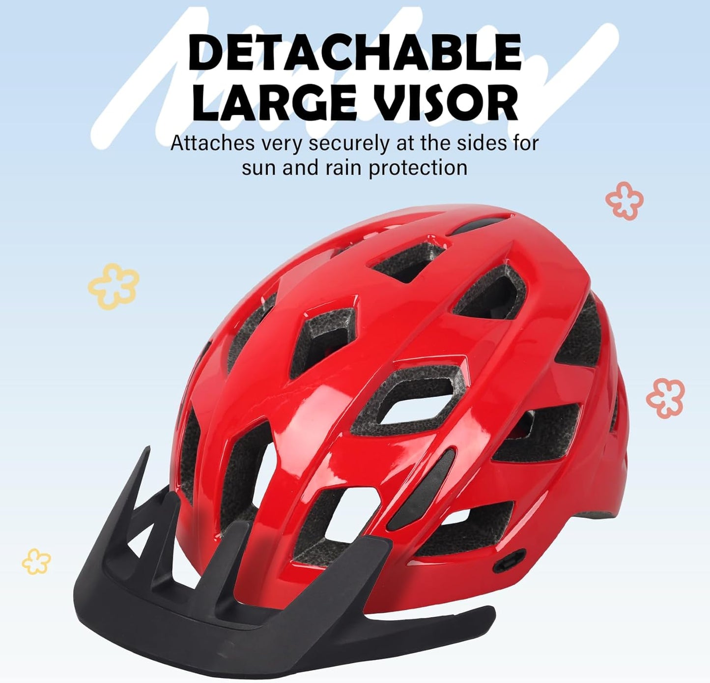 Kids Bike Helmet, 2 Size Adjustable for Youth Toddler Boys & Girls 3-5-8-10-12-14 Years, Child Helmets with Visor for Skating Cycling Scooter