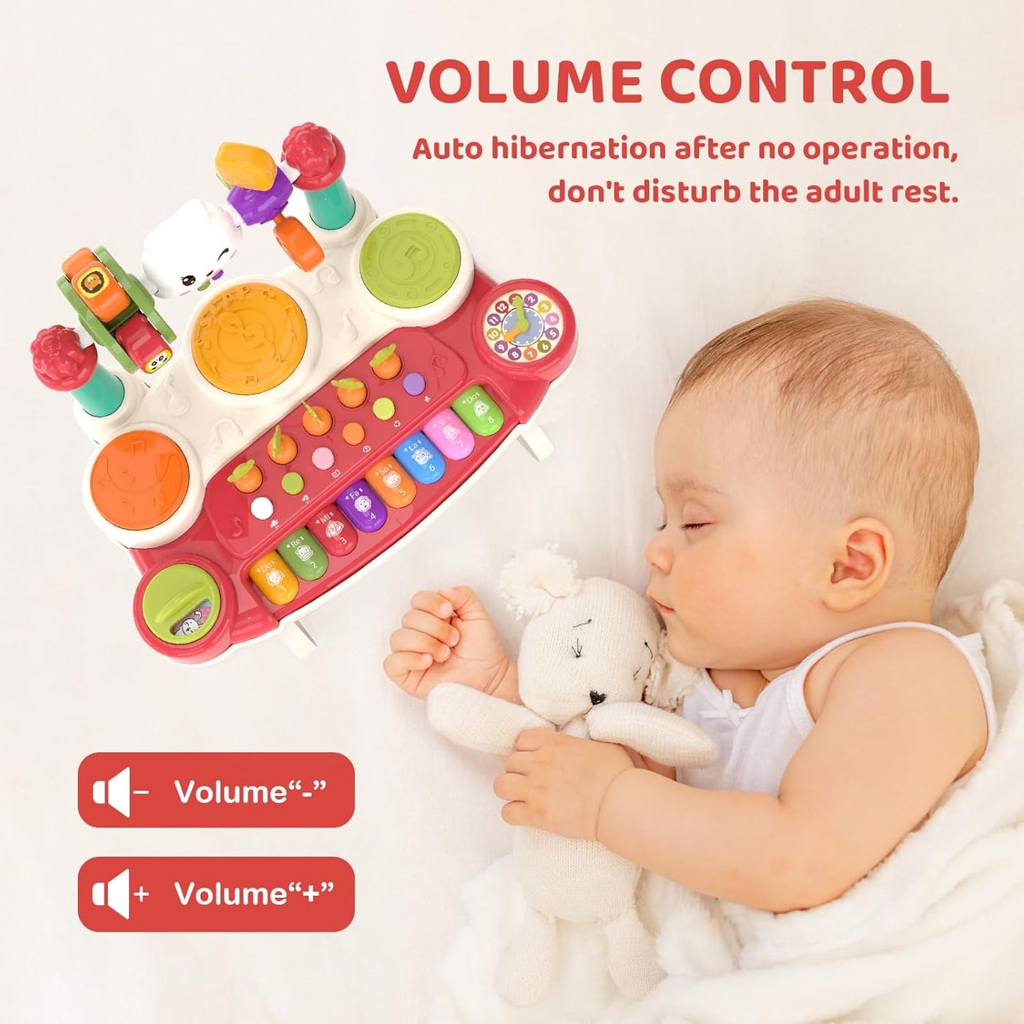 20 in 1 Baby Musical Toys - Interactive Piano Keyboard Drum Set for Infant 6 9 12 18 Months, Toddlers 1-3, Early Learning Development Educational Toy, Birthday Gift for Boys Girls 1 2 3 4