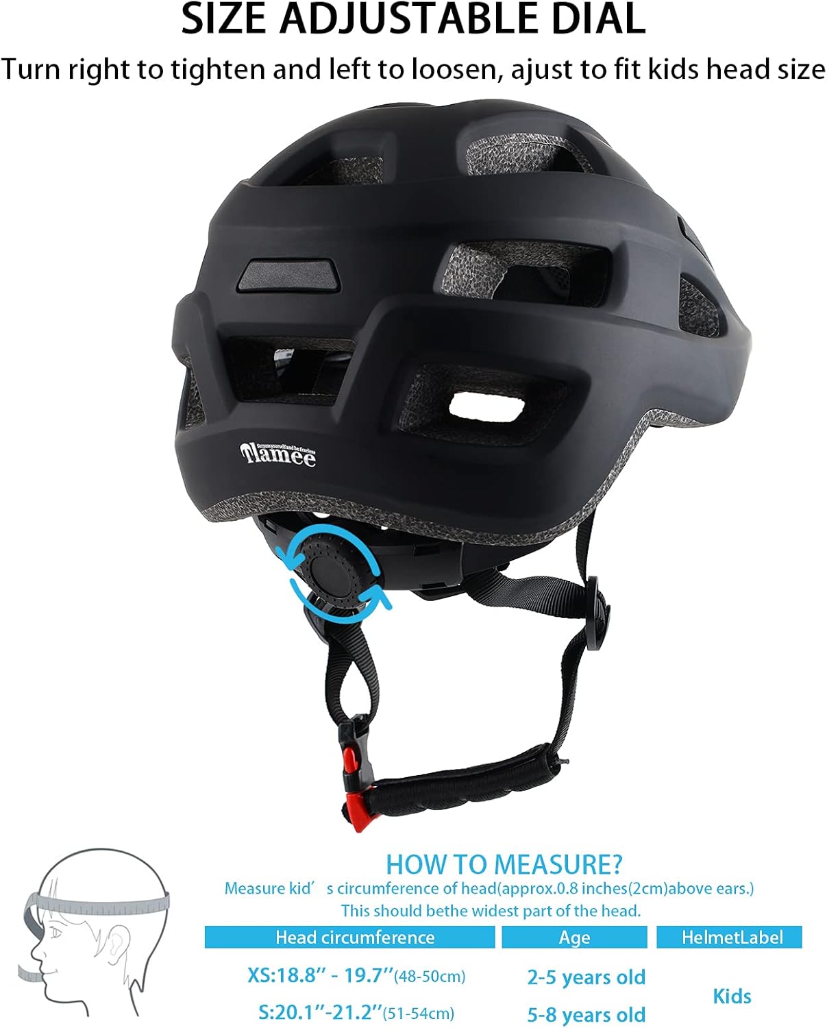 Kids Bike Helmet for Ages 1-8 Years, Adjustable Toddler Boys and Girls Helmets, Lightweight Child Infant Bicycle Cycling Scooter Sports Helmet 48-54cm