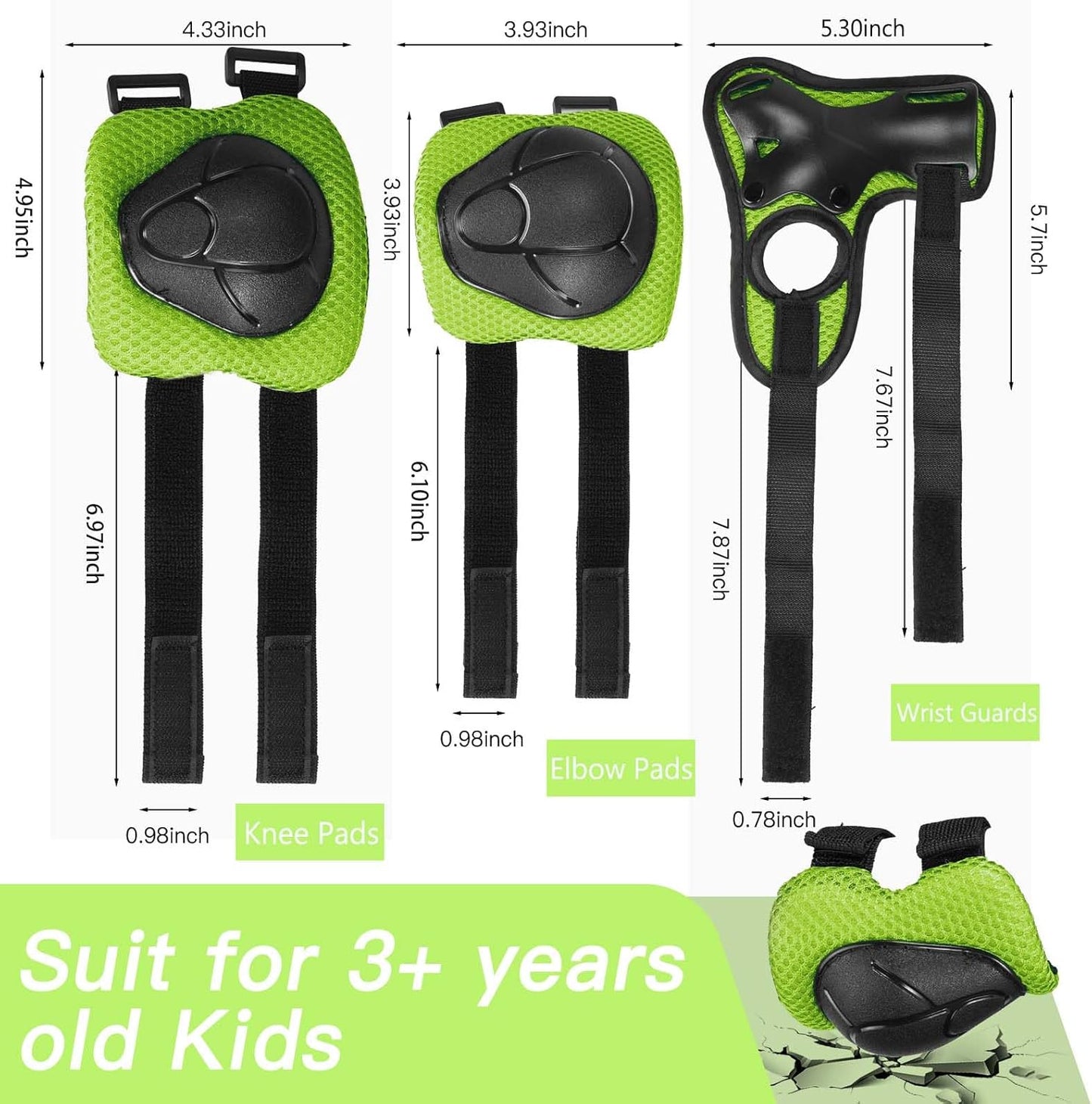 Kids Bike Helmet Set Adjustable Helmet for Ages 3-15 Kids Toddler Boys Girls Youth, Multi-Sport Bicycle Skateboarding Football Rollerskating Scooter Rollerblade Balance Bike Helmets
