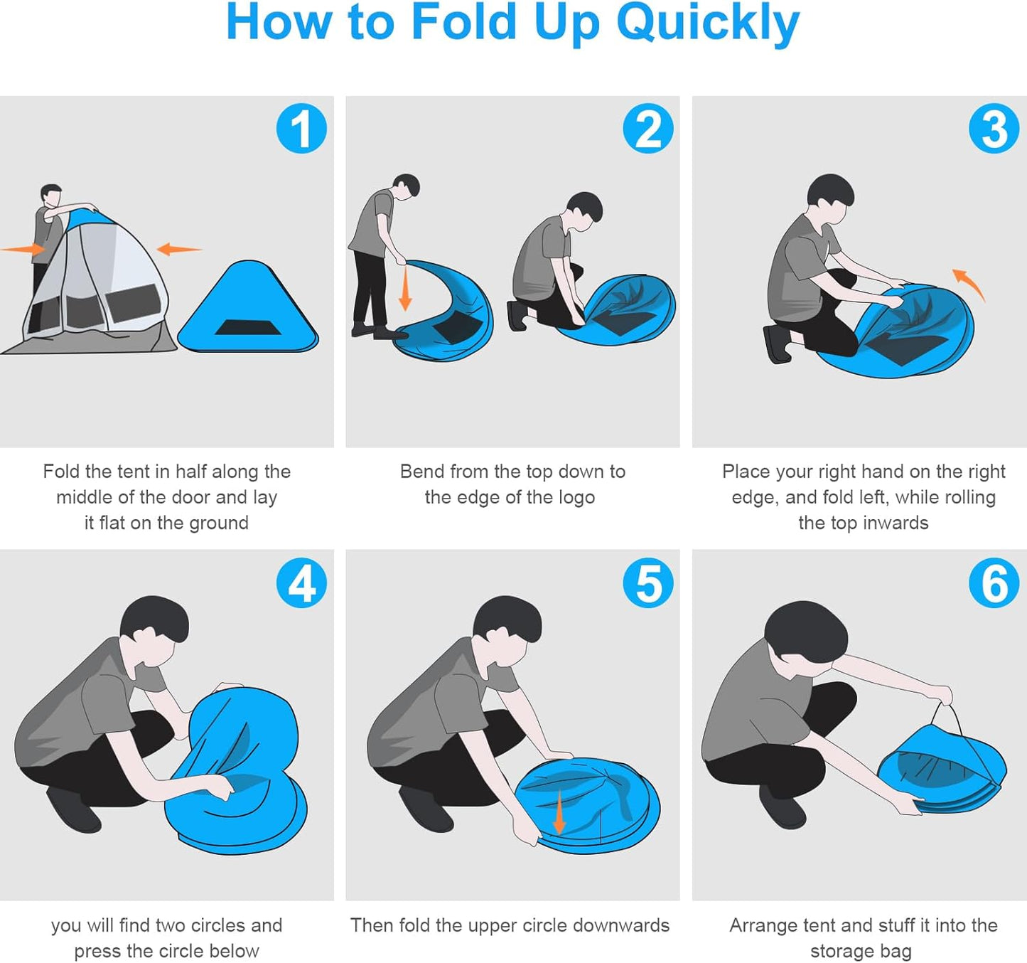 Gorich Easy Pop Up Beach Tent for 3-4 Person, UPF 50+ UV Protection Beach Umbrella Sun Shelter, Portable Lightweight Shade with Easy Foldable & Instant Setup