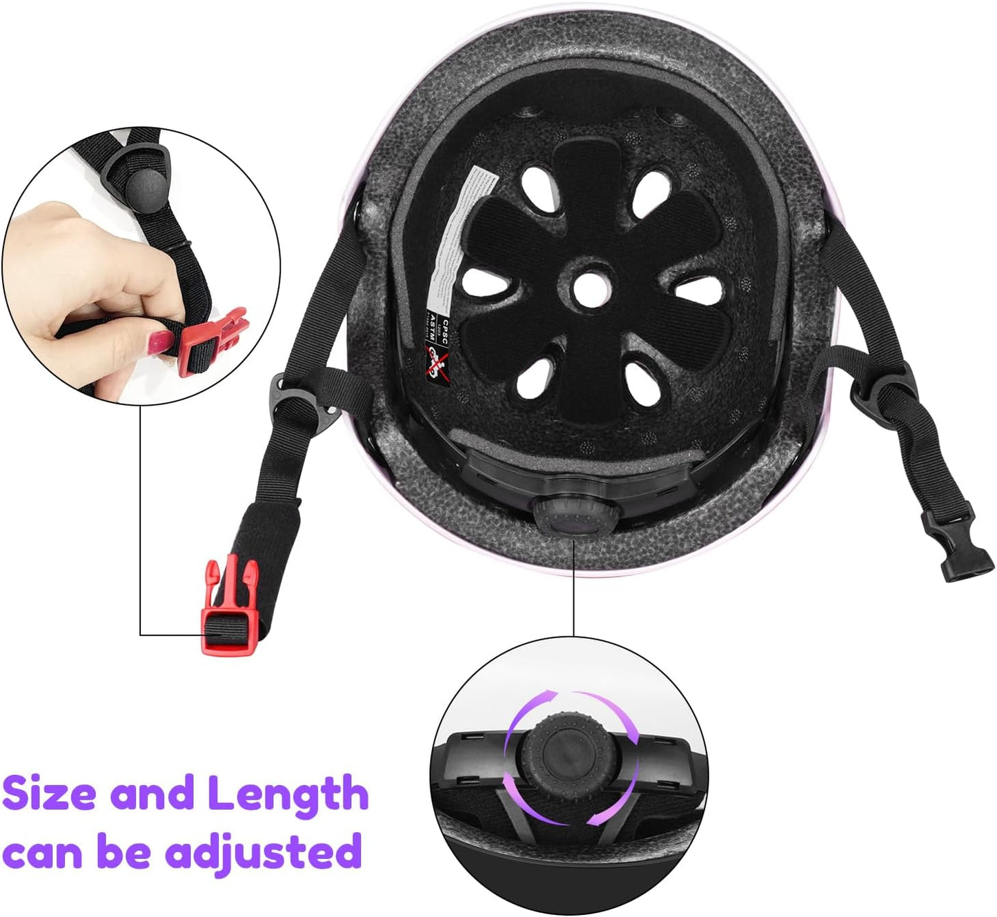 Kids Helmet, Toddler Adjustable Kids Ages 3-8 Years Old Boys Girls Multi-Sports Safety