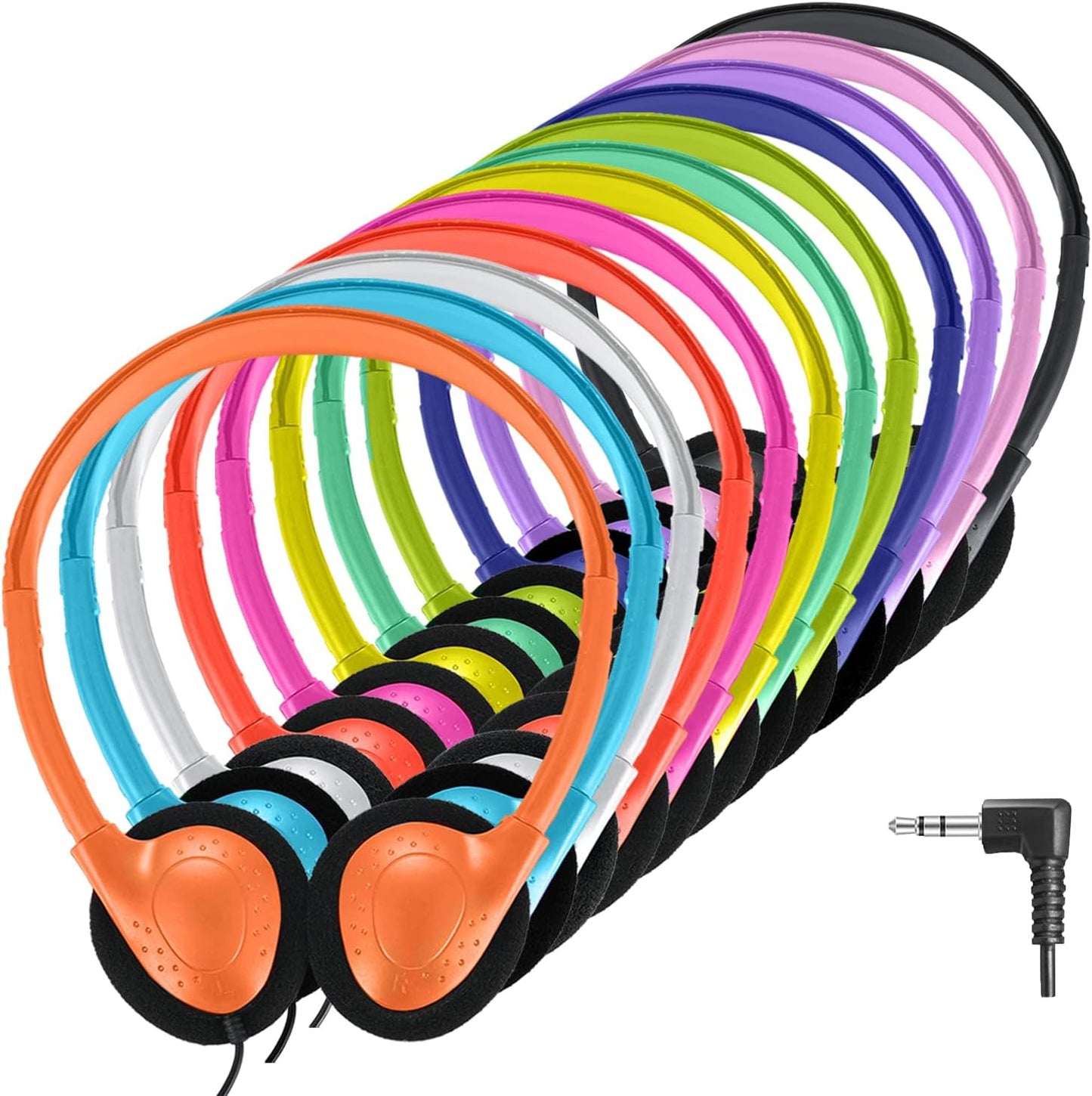 Kids Headphones Bulk 30 Pack for School Classroom Students Children Toddler Boys Girls Teen Adults