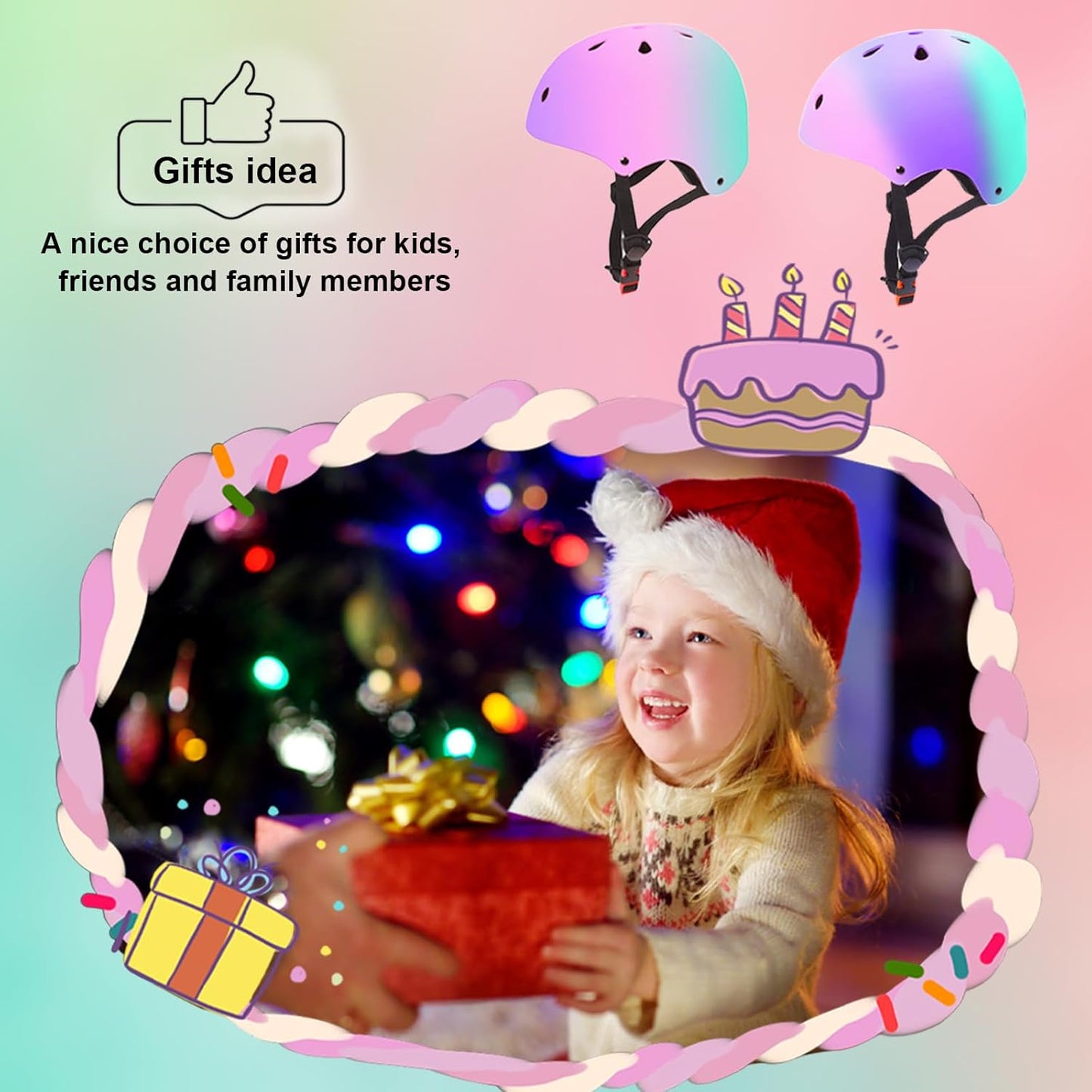 Kids Helmet for 2-3-5-8-14 Ages Girls and Boys, Ventilation and Impact Resistance Toddler Helmet for Multi-Sport Bicycle Scooter Inline Roller Skate and Skateboarding