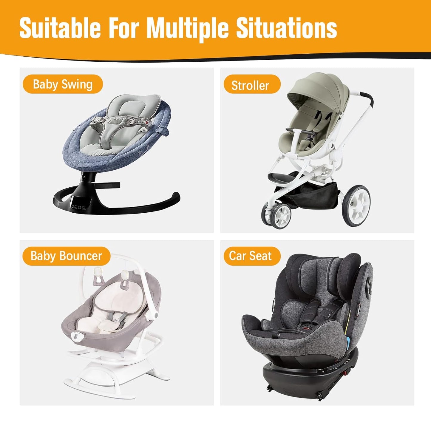 KAKIBLIN Baby Neck Pillow, Upgraded Baby Support Pillow for Head and Neck, Babies Head Pillow for Car Seat,Pushchair,Travel(Yellow Fox)