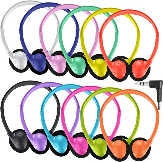 Kids Headphones Bulk 50 Pack for School Classroom Students Children Toddler Boys Girls Teen Adults