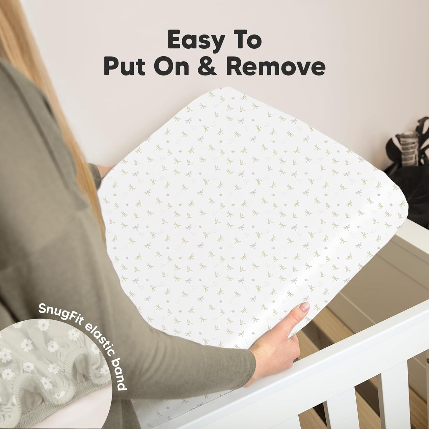 KeaBabies 2-Pack Organic Crib Sheets for Boys, Girls - 52x28 Fitted Crib Mattress Sheet Neutral, Breathable Jersey Cotton Cover for Baby Bed, Toddler Mattress, Soft & Cute Prints (Meadow)