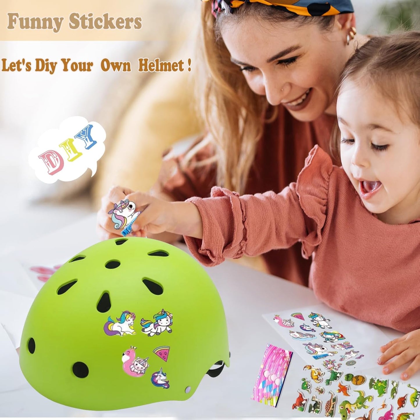 Kids Helmet,Toddler Skateboard Helmets for Ages 2-3-5-8-14 Years Boys Girls with Knee and Elbow Pads Wrist Guards fit Roller Skates,Skateboarding,Skating Scooter Adjustable Kids Helmet