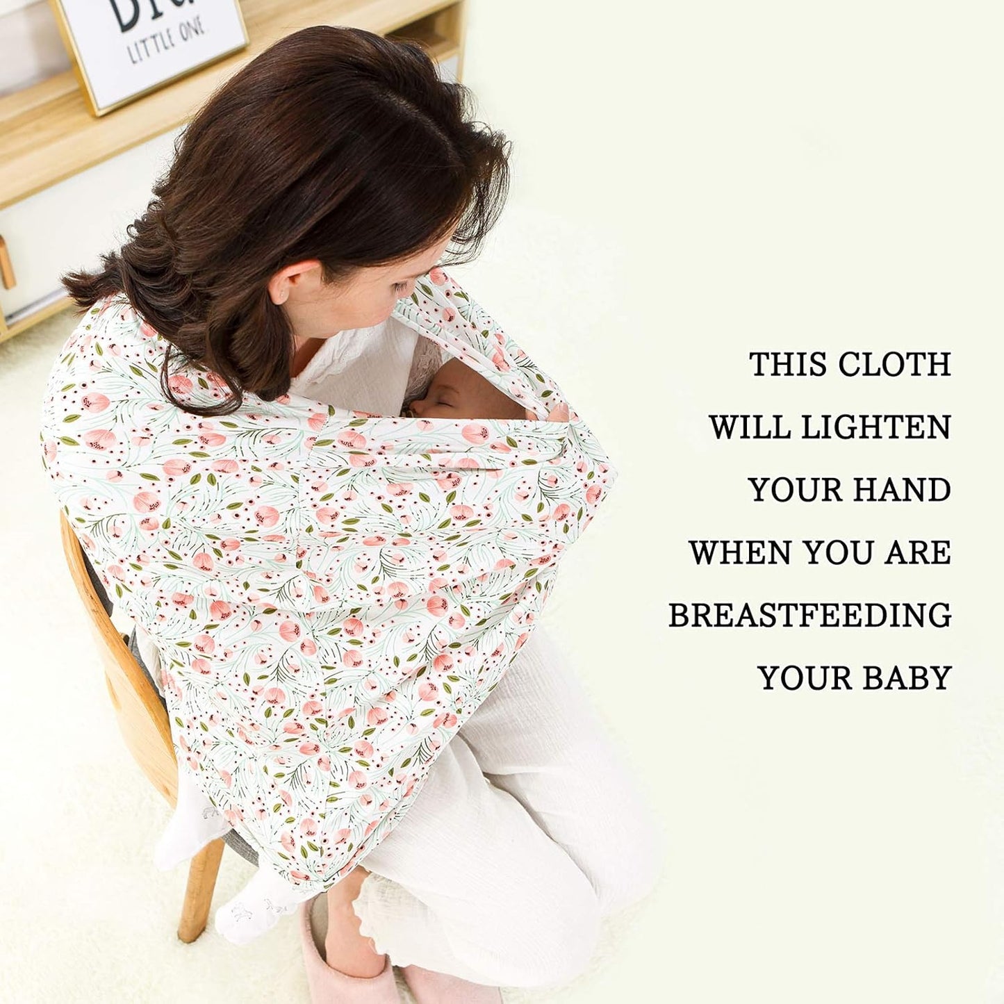 Stretchy Baby Car Seat Covers for Newborns, Infant Car Canopy Extra Soft and Stretchy Nursing Covers for Moms (Flowers)