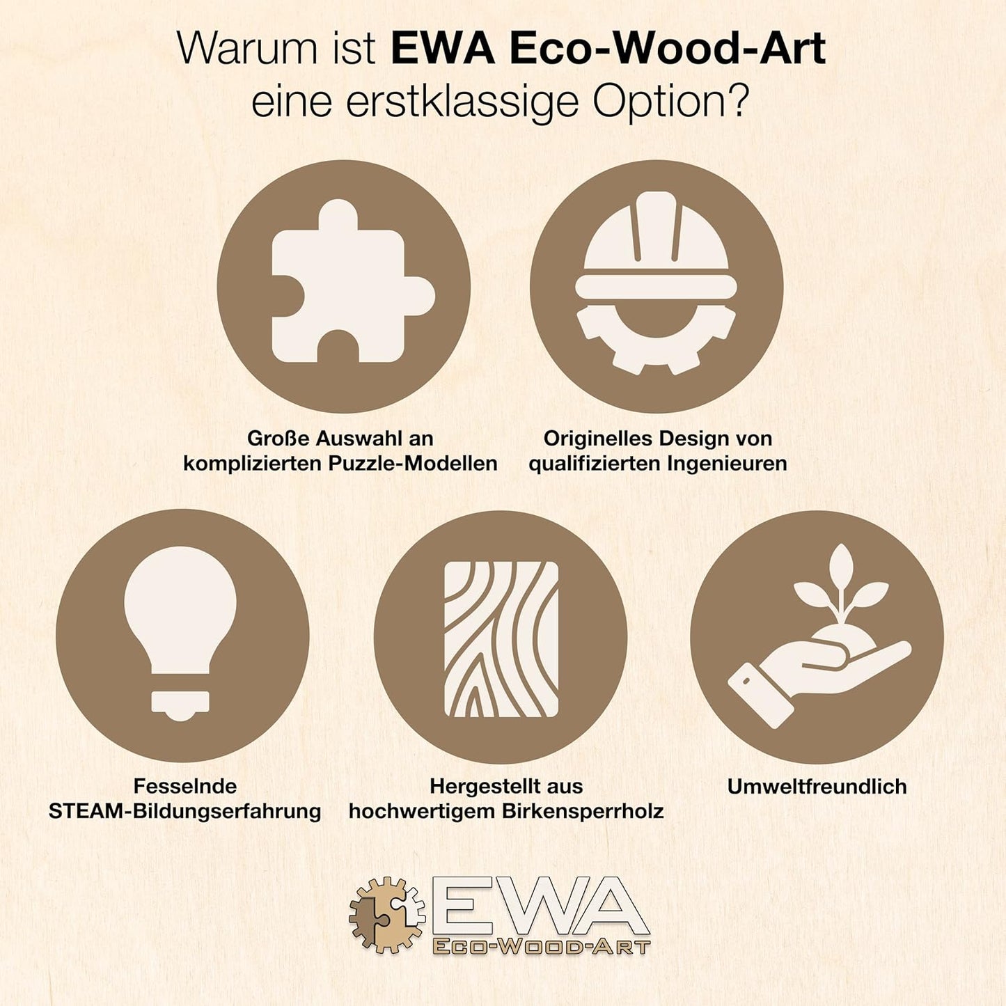 3D Wooden Puzzles for Adults - DIY T-34-85 Tank 3D Puzzle Model Kit with Rubber Band Engine, Rolling Wheels & Rotating Cannon - 3D Wooden Puzzle for 15 yrs Above & Adults - Eco Wood Art, 965 Pieces