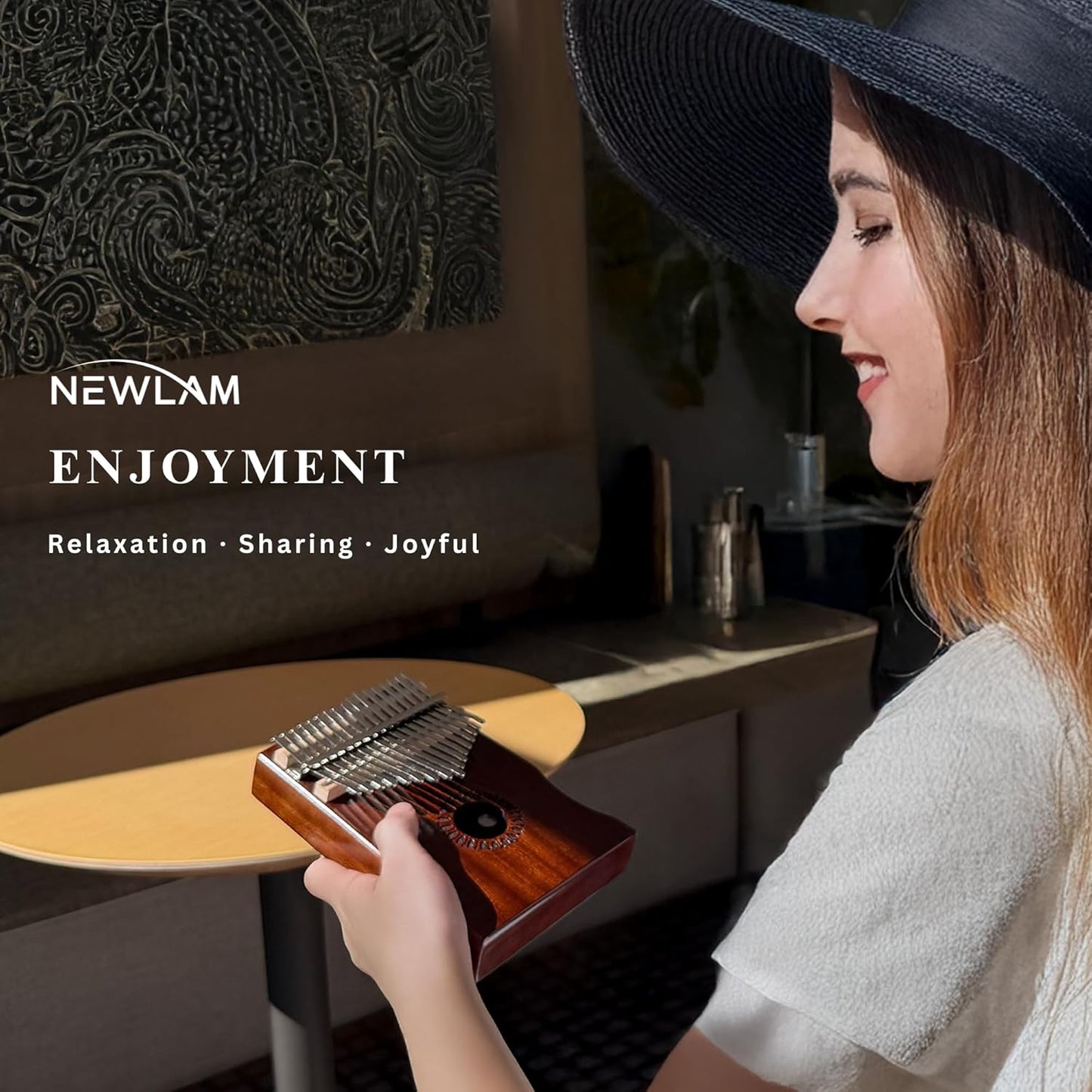 Kalimba Thumb Piano 17 Keys, Portable Mbira Finger Piano Gifts for Kids and Adults Beginners