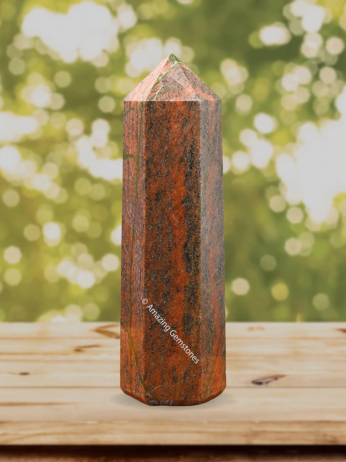 Amazing Gemstone Large Unakite Crystal Towers ~ Natural Healing Crystal Point Obelisk for Reiki Healing and Crystal Grid (5.5 to 6 INCH)