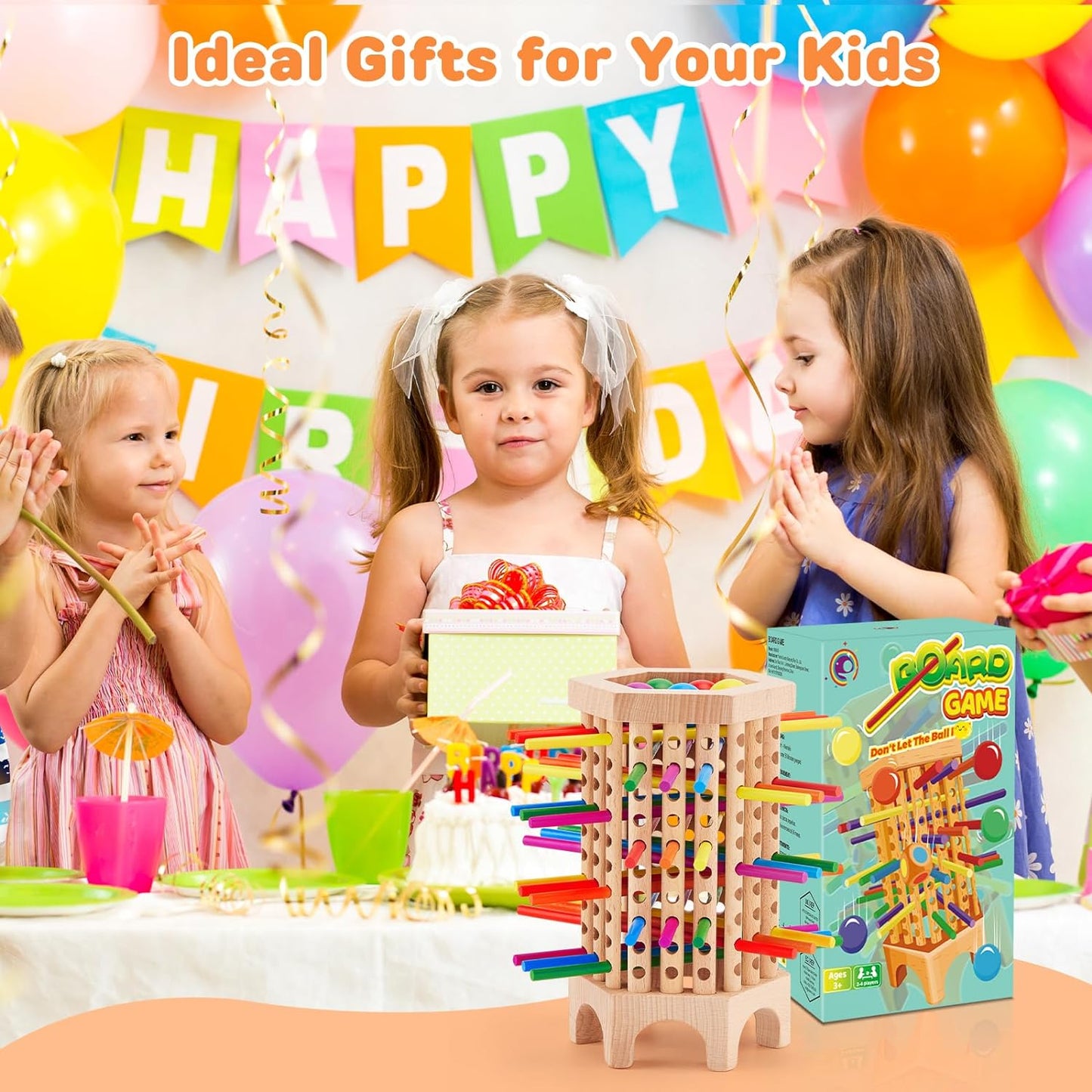 Montessori Game Wooden Board Games for Kids 4-6-8-12, 36 Colorful Stick Math Educational Toys for 3 4 5 6 Year Olds, Classic Fun Dice Games for Family Game Night for 2-6 Players Gift