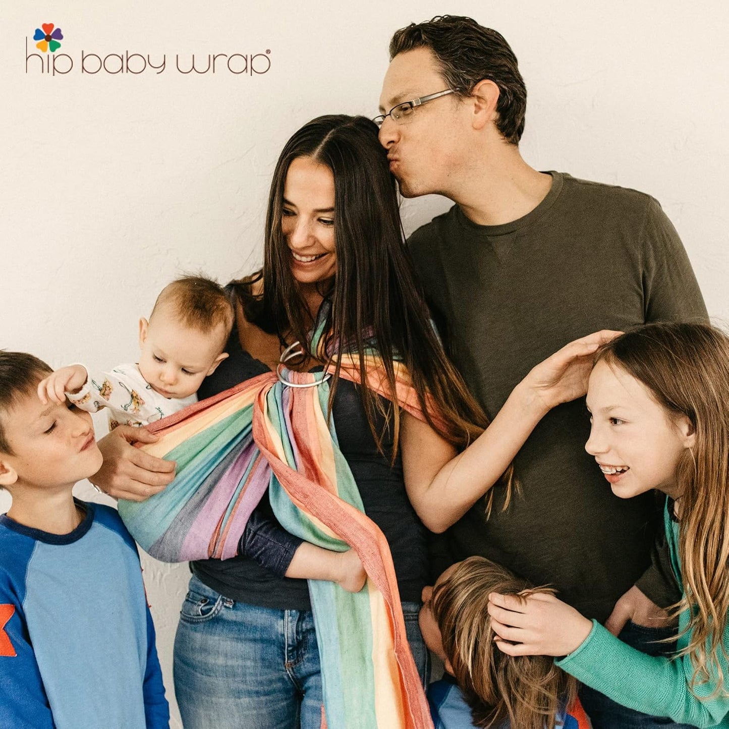 Hip Baby Wrap Ring Sling Baby Carrier for Infants and Toddlers - Beautiful, 100% Soft Cotton Baby Wraps Carrier for Babies 8-35 lbs - Perfect Baby Shower Gifts Moms and Dads - Nursing Cover (Spring)