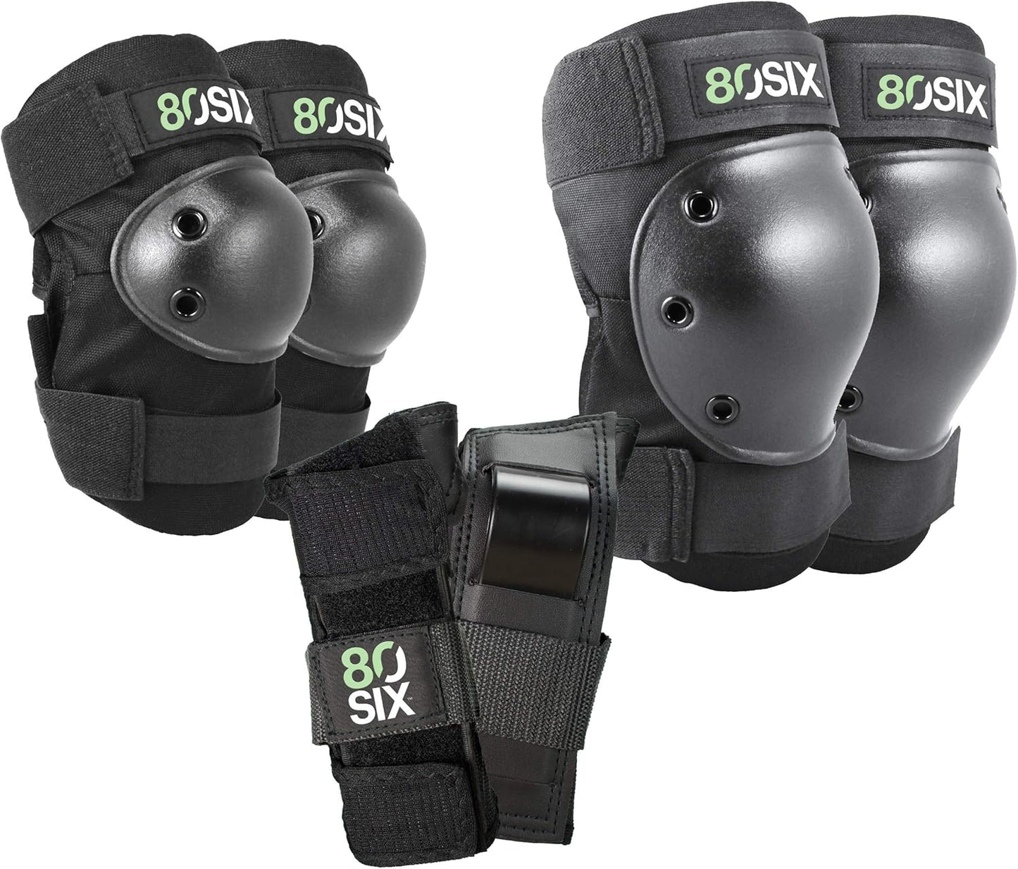 80Six Kids Multi-Sport Pad Set with Wristguards, Elbow Pads, and Knee Pads, Designed by Industry Leading Brand Triple 8