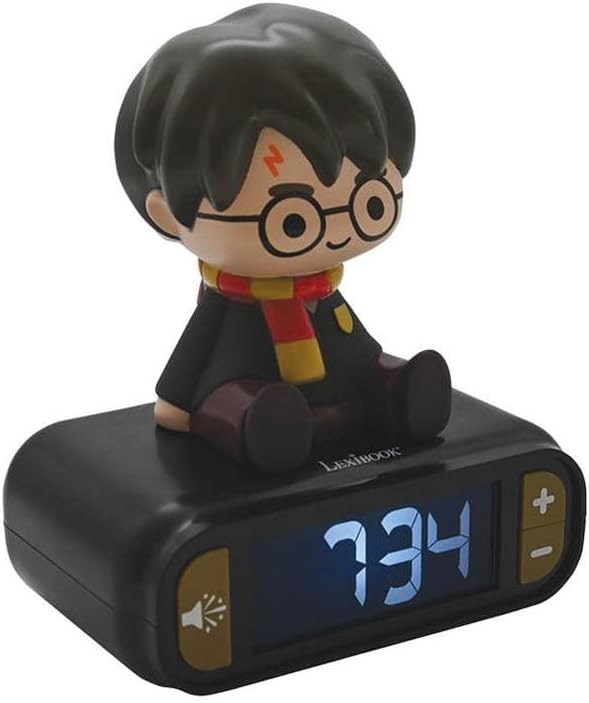 LEXiBOOK - Harry Potter Digital Alarm Clock for Kids with Night Light Snooze, Childrens Clock, Luminous Harry Potter, Black Colour - RL800HP