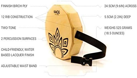 KTÄK -The First Handcrafted, Hand Drum Percussion, Two-Sound Cajón Body Snare, Portable Cajon by Kandu (Sahara Yellow)