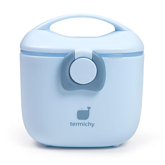 Termichy Baby Formula Dispenser, Portable Milk Powder Dispenser Container with Carry Handle and Scoop for Travel Outdoor Activities with Baby Infant, 8.8OZ, 0.55LB, 250g, 500ml (Light Blue)