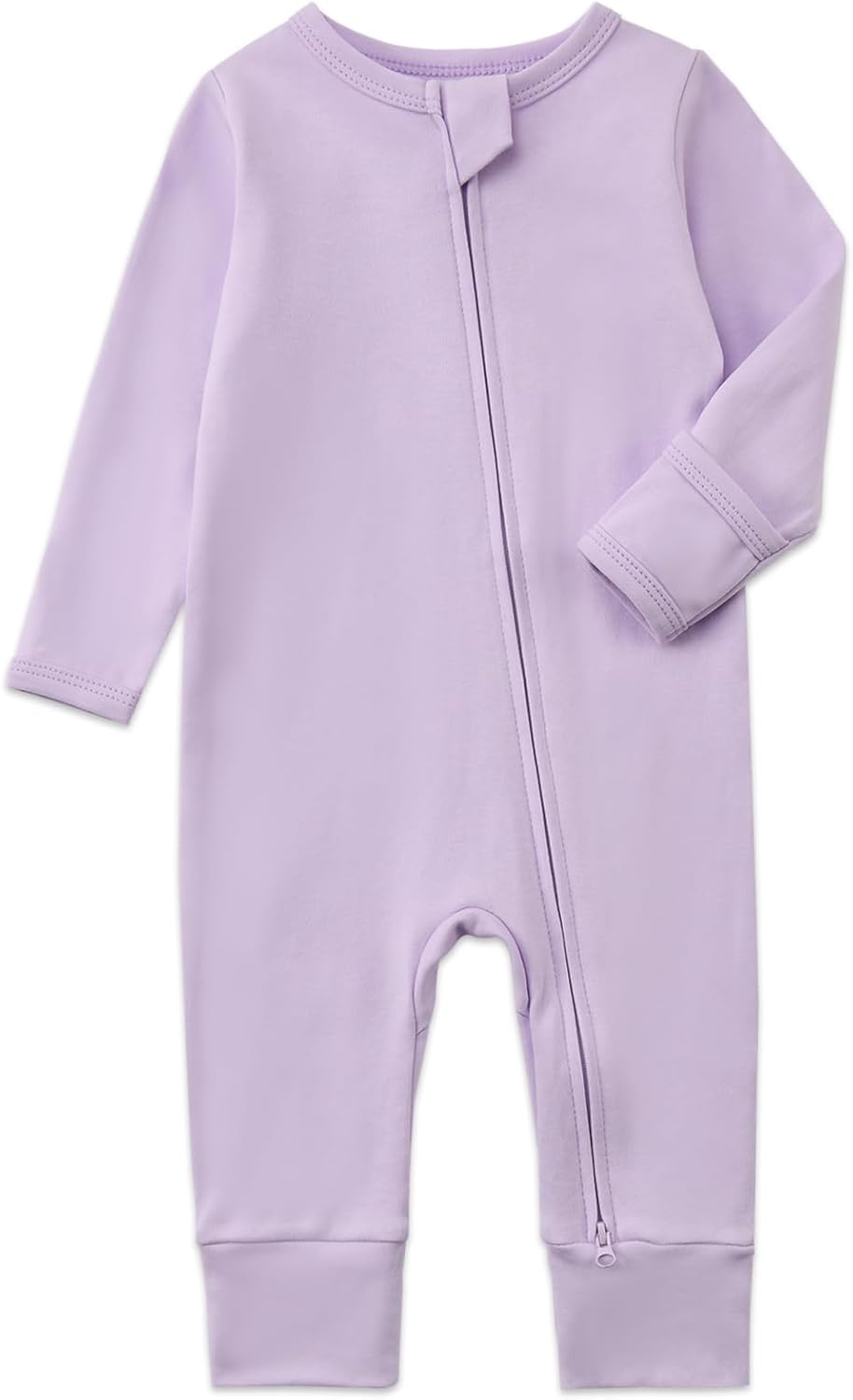 Aablexema 3-Pack Organic Cotton Baby Footless Pajamas with Mitten Cuffs, 2-Way Zipper Romper Sleepers