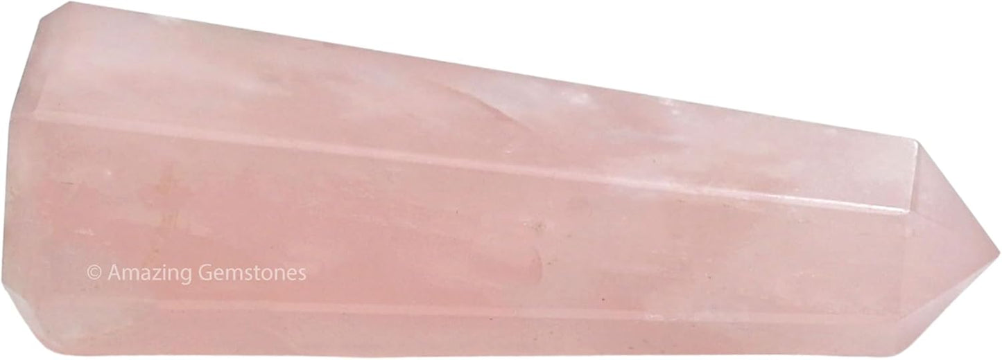 Amazing Gemstone Rose Quartz Crystal Towers - Natural Healing Crystal Point Obelisk for Reiki Healing and Crystal Grid (2 Inch to 3 Inch)