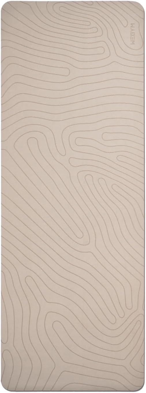 4mm Cushioned Exercise Mat for Yoga & Pilates - Anti Slip, Polyurethane with Suede Top & Carrying Strap