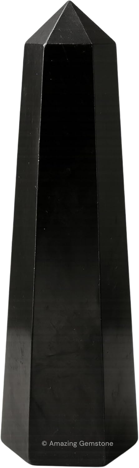 Amazing Gemstone Shungite Crystal Towers ~ Natural Healing Crystal Point Obelisk for Reiki Healing and Crystal Grid (2 to 3 INCH)