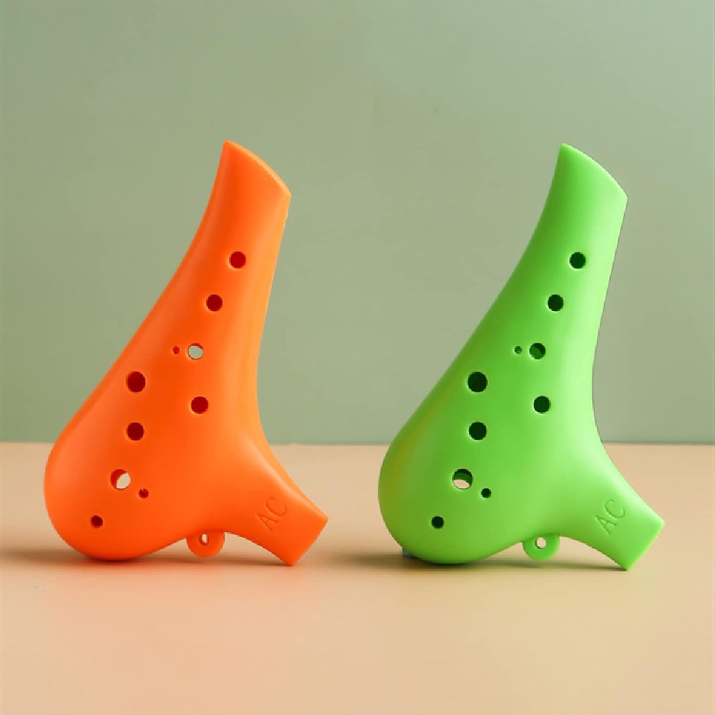 Aestivate Plastic Ocarina Instrument 12 Hole Ocarina Alto C 12-Hole Ocarina Instrument Easy Instrument (Spring Green)