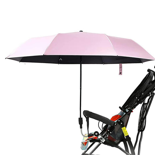 Universal Baby Parasol, Baby Stroller Sun Shade Sun Protection Sun Shade for Strollers, Waterproof Umbrella for Trolley Bike, Bicycle Umbrella with Holder Clip Clamp