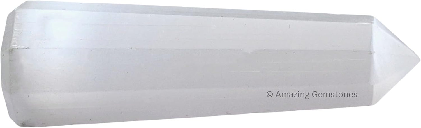 Amazing Gemstone Selenite Crystal Towers ~ Natural Healing Crystal Point Obelisk for Reiki Healing and Crystal Grid (2 to 3 INCH)