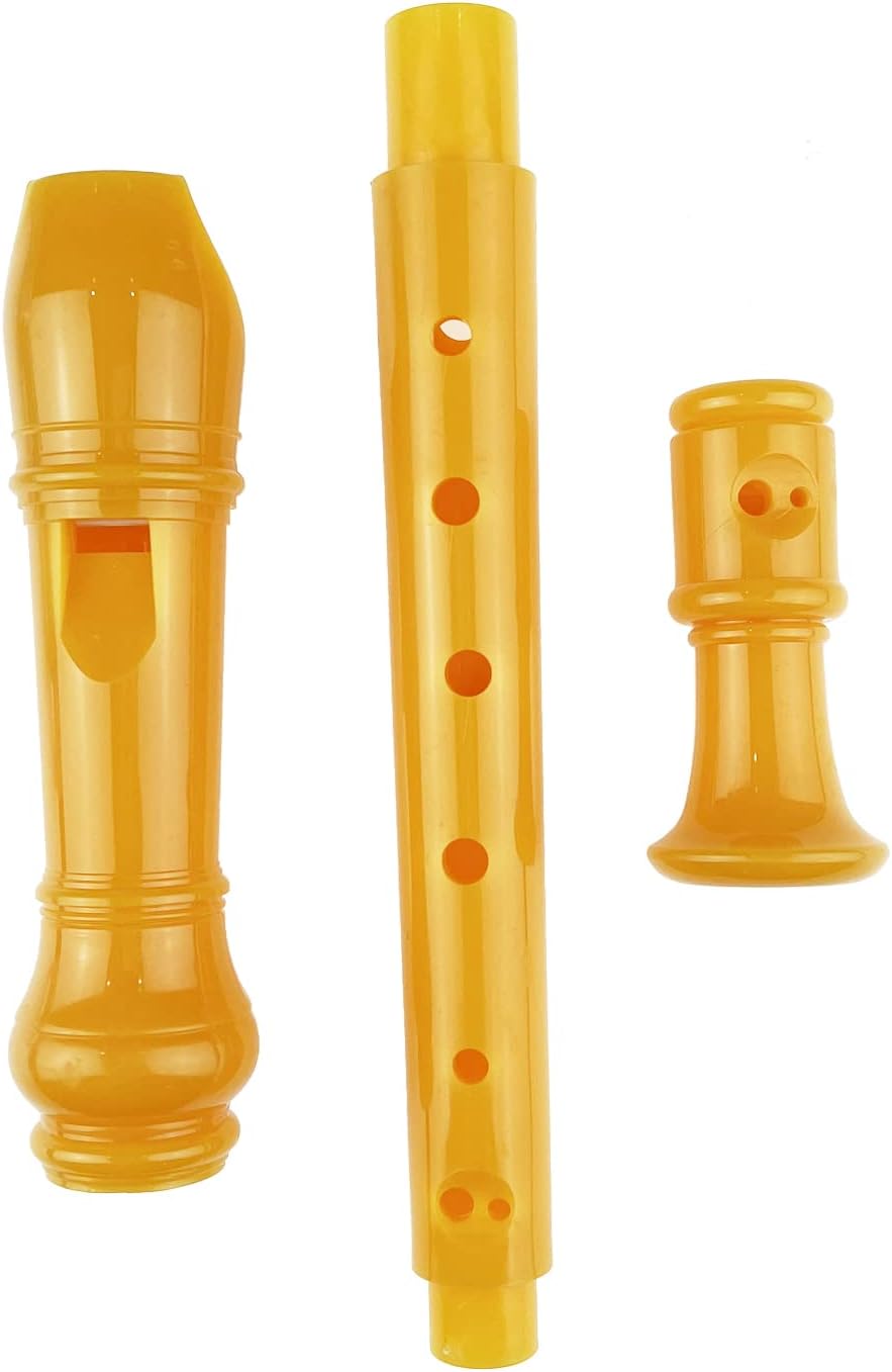 9 Pack ABS German Style 8 Hole Descant Soprano Recorders with Cleaning Rod, Black Storage Bag (Multicolor-9 pack)