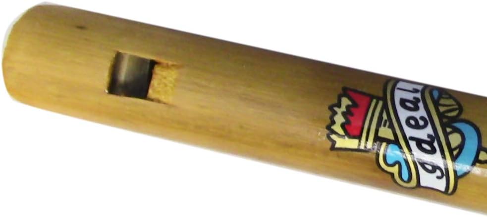 Zaza Percussion- 6 Finger holes - Polished Bamboo Flute state (C - 16'' Indian Flute)
