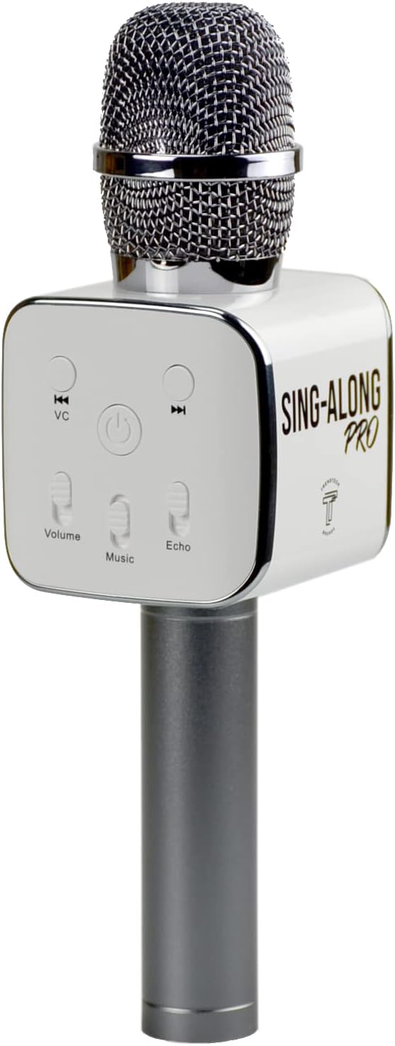Sing-Along PRO Bluetooth Microphone - Wireless Karaoke Mic for Kids & Adults - Portable Home Karaoke Mic with Stereo Audio - Black