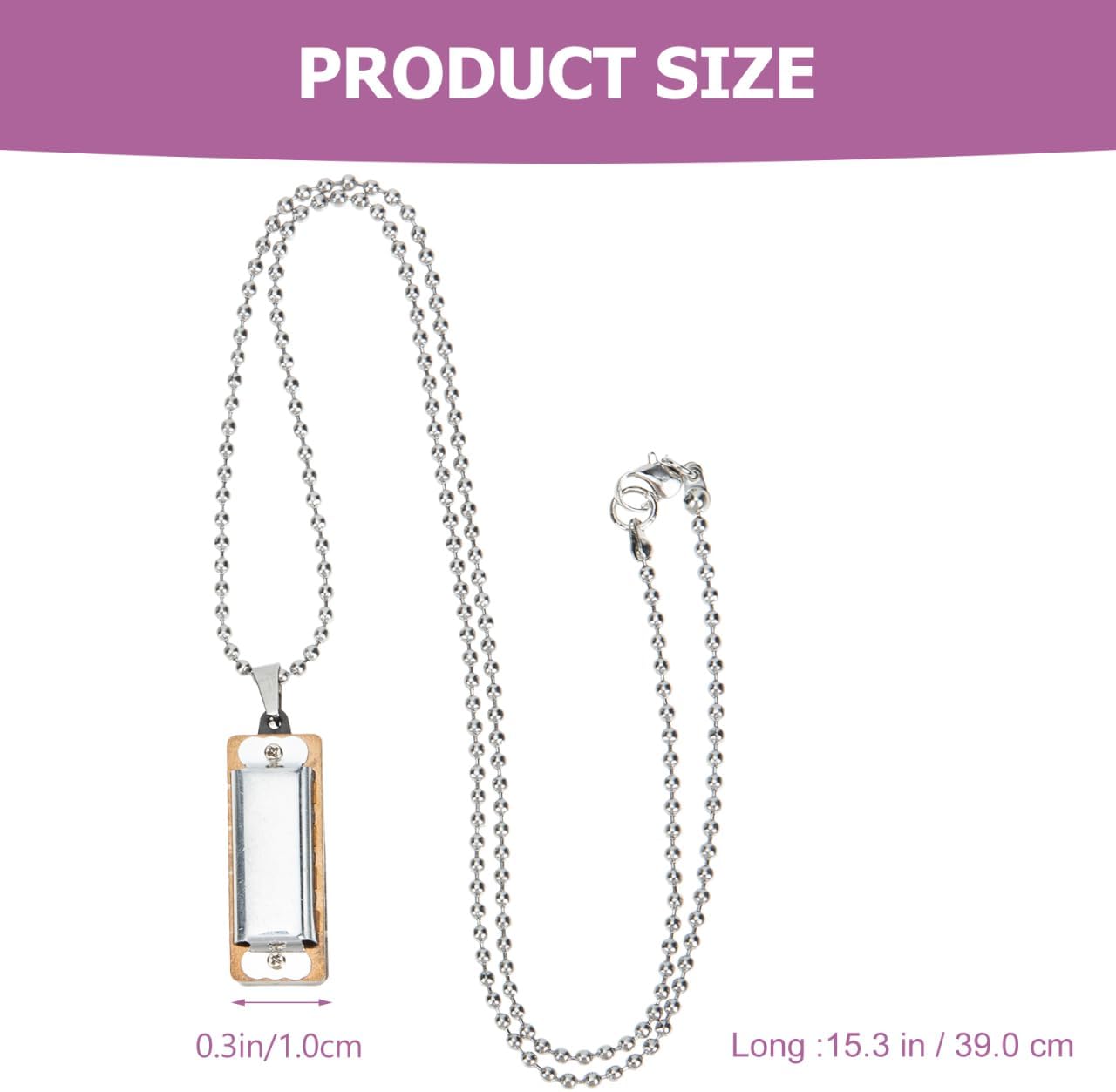 Mini Harmonica Necklace - Adorable Mini Harmonica Necklace Music Party Favor, 6 Pcs Portable Wind Instruments