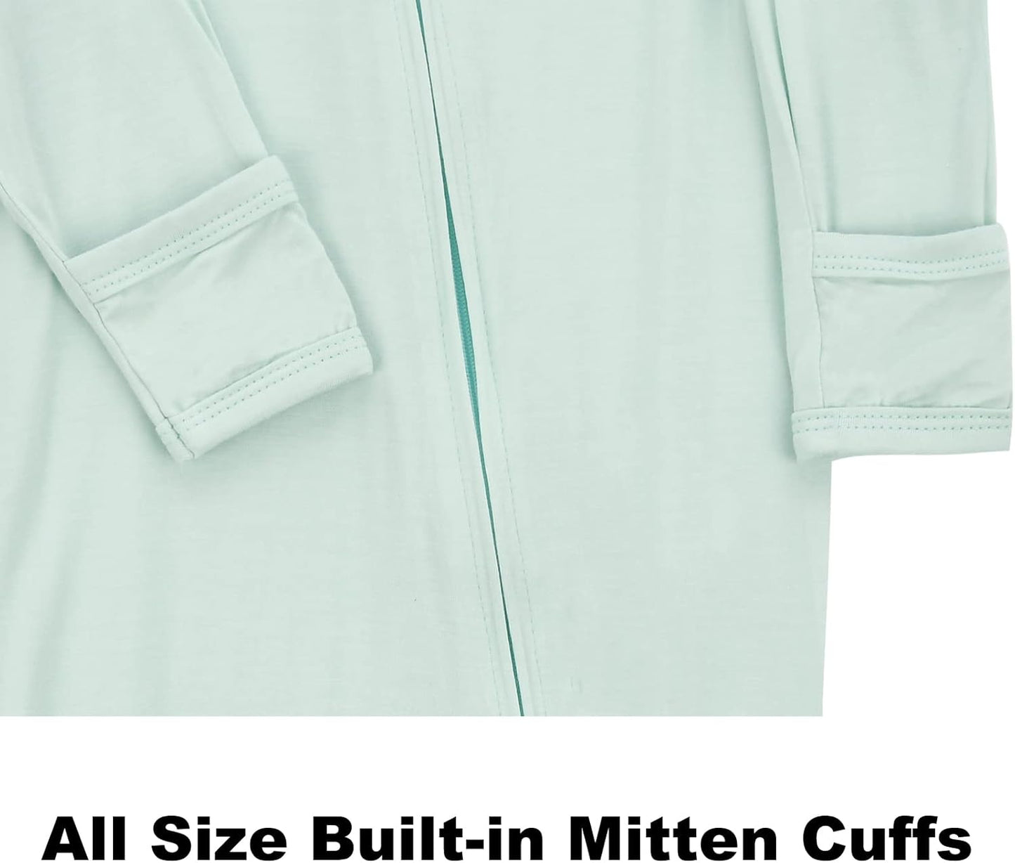 Aablexema Baby Footless Pajamas Zipper with Mitten, Rayon from Bamboo, Infant Long Sleeve Romper Pjs