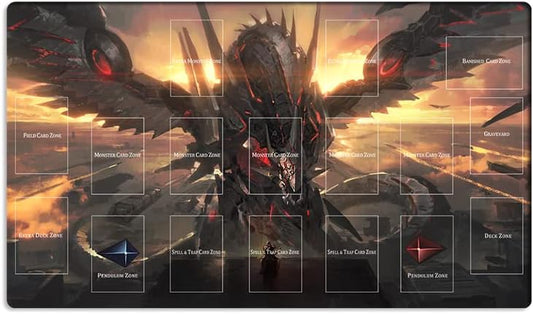New Mlikemat Playmat Cyber Dragon Infinity TCG CCG OCG Trading Card Game Mat with Zones + Free Bag (ZD039-516-A)