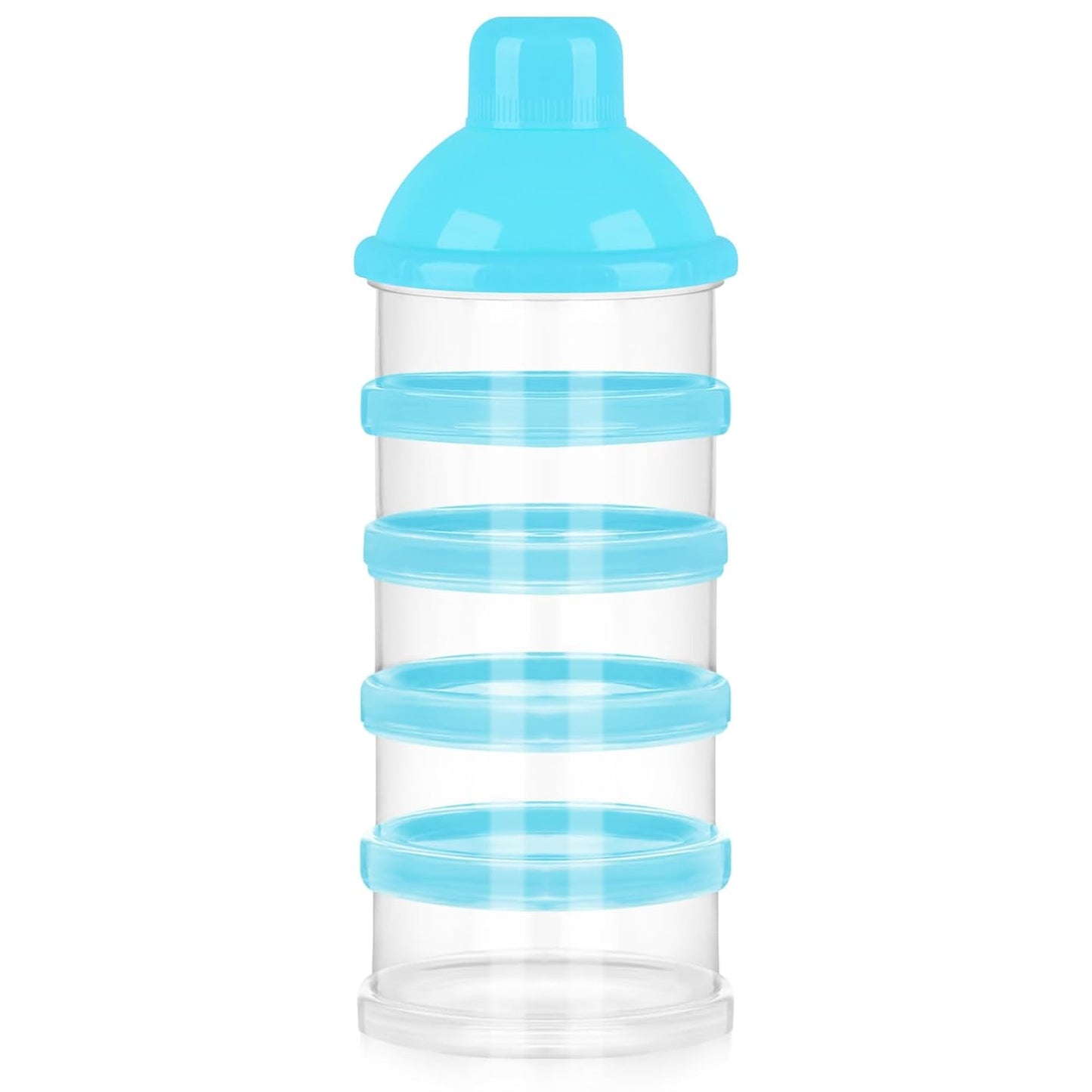 Accmor Formula Dispenser On The Go, 5 Compartments Stackable Formula Container for Travel, Baby Milk Powder Kids Snack Container, BPA Free